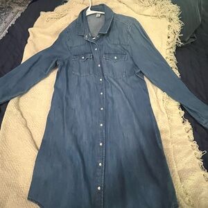 Old Navy Blue Long Sleeve Dress